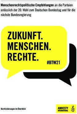 Menschenrechtspolitische Empfehlungen an die Parteien anl&auml;sslich der 20. Wahl zum Deutschen Bundestag und f&uuml;r die n&auml;chste Bundesregierung ...