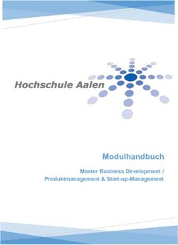 Modulhandbuch Master Business Development / Produktmanagement & Start-up-Management - Hochschule Aalen