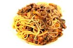Spaghetti mit Hackfleisch-Zwiebel Sauce - Spaghetti with ground Beef and Onions