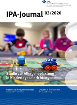 IPA-Journal 02/2020 - Studie zur Allergenbelastung in Kindertageseinrichtungen Krebsrisiko im Feuerwehrdienst