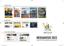 MEDIADATEN 2022 VELOTOTAL MEDIA GROUP - MAGAZINE WEBSITES YOUTUBE-KAN&Auml;LE