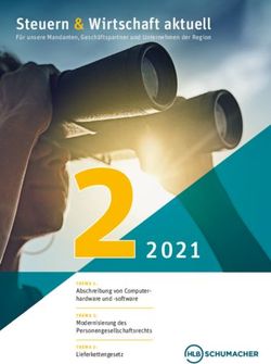22 2 021 Steuern & Wirtschaft aktuell F&uuml;r unsere Mandanten, Gesch&auml;ftspartner und Unternehmen der Region - HLB Schumacher