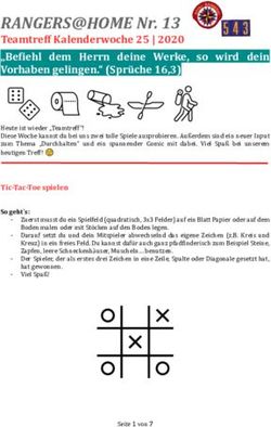 RANGERS@HOME Nr. 13 Teamtreff Kalenderwoche 25 | 2020 "Befiehl dem Herrn deine Werke, so wird dein Vorhaben gelingen." (Sprüche 16,3)