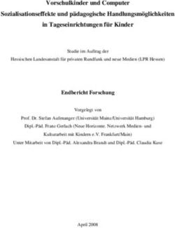 Vorschulkinder und Computer Sozialisationseffekte und pädagogische Handlungsmöglichkeiten in Tageseinrichtungen für Kinder