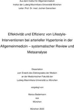 Effektivität und Effizienz von Lifestyle-Interventionen bei arterieller Hypertonie in der Allgemeinmedizin - systematischer Review und Metaanalyse