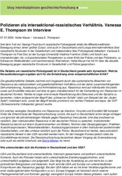 Polizieren als intersektional-rassistisches Verh&auml;ltnis. Vanessa E. Thompson im Interview