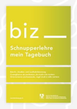 Biz Schnupperlehre mein Tagebuch - Berufs-, Studien- und Laufbahnberatung Cussegliaziun da professiun, da studi e da carriera Orientamento ...