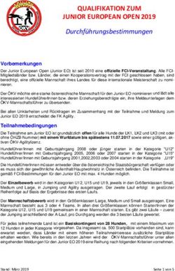QUALIFIKATION ZUM JUNIOR EUROPEAN OPEN 2019 - Durchf&uuml;hrungsbestimmungen