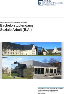 Bachelorstudiengang Soziale Arbeit (B.A.) - Modulhandbuch Sommersemester 2020 - Ostfalia