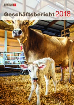 Gesch&auml;ftsbericht 2018 - Braunvieh Schweiz