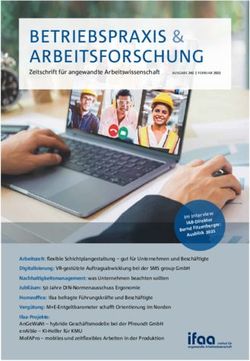BETRIEBSPRAXIS & ARBEITSFORSCHUNG