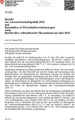 Bericht zur Aussenwirtschaftspolitik 2018 und Botschaften zu Wirtschaftsvereinbarungen sowie Bericht über zolltarifarische Massnahmen im Jahr 2018 ...