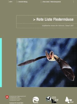 Rote Liste Flederm&auml;use - Gef&auml;hrdete Arten der Schweiz, Stand 2011 2014 - DORA 4RI
