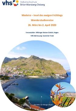 Madeira - Insel des ewigen Frühlings Wanderstudienreise 26. März bis 2. April 2020 - Veranstalter: Wikinger Reisen GmbH, Hagen VHS-Betreuung: ...