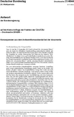 Antwort der Bundesregierung - Deutscher Bundestag