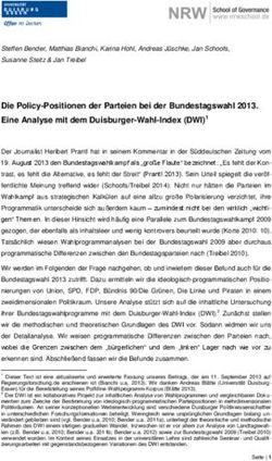 Die Policy-Positionen der Parteien bei der Bundestagswahl 2013. Eine Analyse mit dem Duisburger-Wahl-Index (DWI)1