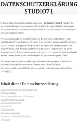 DATENSCHUTZERKL&Auml;RUNG STUDIO71