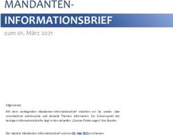 MANDANTEN INFORMATIONSBRIEF zum 01. M&auml;rz 2021