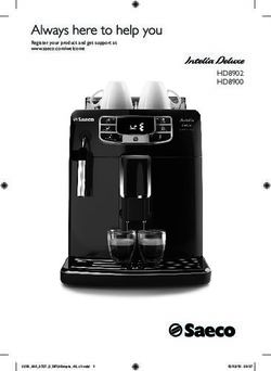 HD8902 HD8900 Register your product and get support at www.saeco.com/welcome