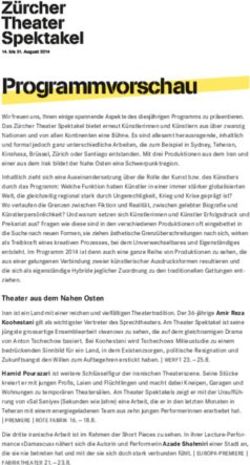 Programmvorschau - Z&uuml;rcher Theater Spektakel
