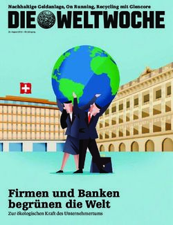 Firmen und Banken begr&uuml;nen die Welt - Nachhaltige Geldanlage, On Running, Recycling mit Glencore - Die Weltwoche