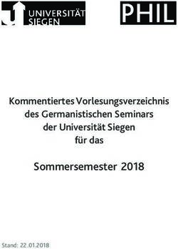 Sommersemester 2018 Kommentiertes Vorlesungsverzeichnis des Germanistischen Seminars der Universit&auml;t Siegen f&uuml;r das - Uni Siegen