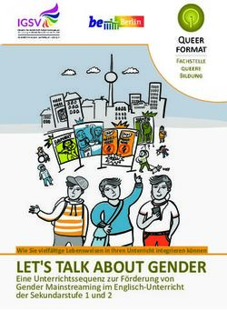 LET'S TALK ABOUT GENDER - Eine Unterrichtssequenz zur Förderung von Gender Mainstreaming im Englisch-Unterricht der Sekundarstufe 1 und 2 ...