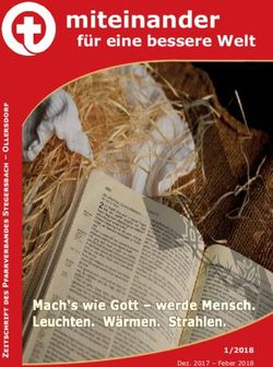 Miteinander f&uuml;r eine bessere Welt 1/2018 - Pfarre Stegersbach