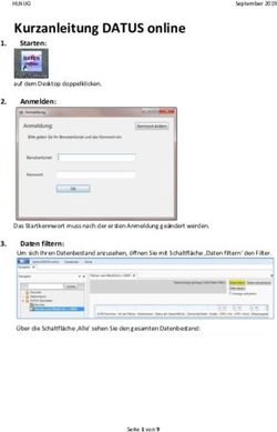 Kurzanleitung DATUS online - Starten