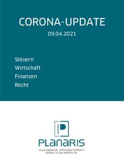 CORONA-UPDATE 09.04.2021 Steuern Wirtschaft Finanzen Recht - Moraw-Partner