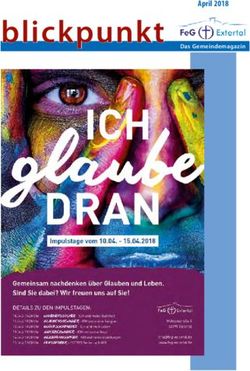 BLICKPUNKT APRIL 2018 - DAS GEMEINDEMAGAZIN - FEG EXTERTAL
