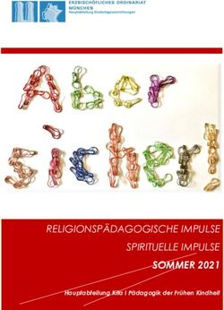 SOMMER 2021 RELIGIONSP&Auml;DAGOGISCHE IMPULSE SPIRITUELLE IMPULSE - Hauptabteilung Kita I P&auml;dagogik der Fr&uuml;hen Kindheit