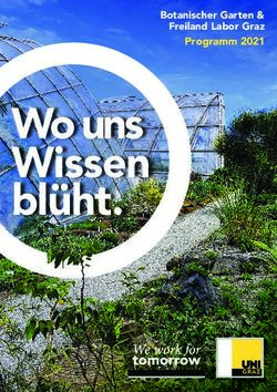 Wo uns Wissen blüht. Botanischer Garten & Freiland Labor Graz Programm 2021 - Uni Graz