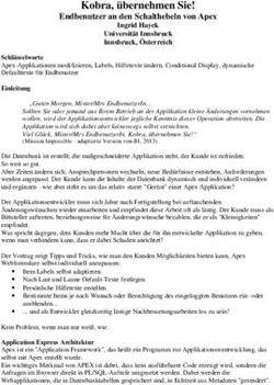 Kobra, &uuml;bernehmen Sie! - Endbenutzer an den Schalthebeln von Apex