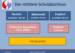 Der mittlere Schulabschluss - Deutsch