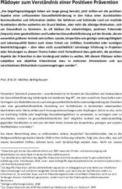 Pl&auml;doyer zum Verst&auml;ndnis einer Positiven Pr&auml;vention