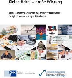 Kleine Hebel - gro&szlig;e Wirkung - Sechs Sofortma&szlig;nahmen f&uuml;r mehr Wettbewerbs-f&auml;higkeit durch weniger B&uuml;rokratie