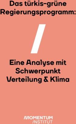 Das türkis-grüne Regierungsprogramm: Eine Analyse mit Schwerpunkt Verteilung & Klima - Momentum Institut