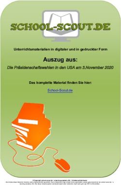 Auszug aus: Die Pr&auml;sidenschaftswahlen in den USA am 3.November 2020