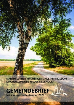 GEMEINDEBRIEF MARTIN-LUTHER-KIRCHENGEMEINDE HENNIGSDORF KIRCHENGEMEINDE NIEDER NEUENDORF - Juli + August + September 2021 - Evangelische Kirche ...