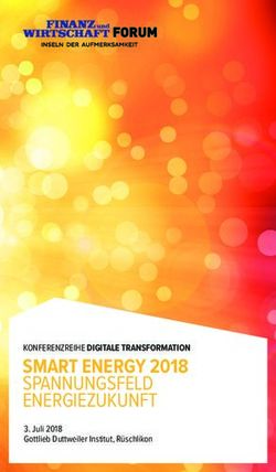 SMART ENERGY 2018 SPANNUNGSFELD ENERGIEZUKUNFT - KONFERENZREIHE DIGITALE TRANSFORMATION - Finanz und ...