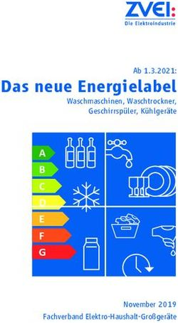 Das neue Energielabel - Ab 1.3.2021: Waschmaschinen, Waschtrockner, Geschirrsp&uuml;ler, K&uuml;hlger&auml;te - November 2019 Fachverband ...
