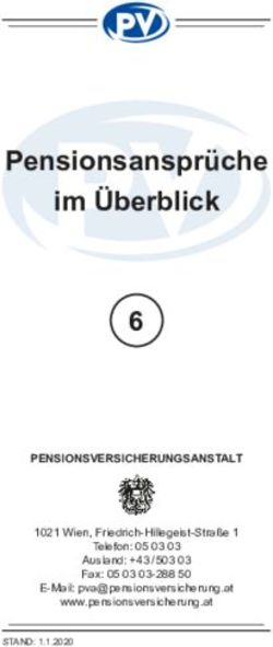 Pensionsansprüche im Überblick 6 - PENSIONSVERSICHERUNGSANSTALT 1021 Wien, Friedrich-Hillegeist-Straße 1 - PVA
