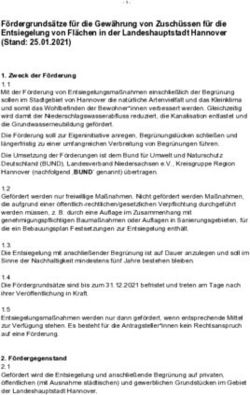 Fördergrundsätze für die Gewährung von Zuschüssen für die Entsiegelung von Flächen in der Landeshauptstadt Hannover (Stand: 25.01.2021) 1. Zweck ...