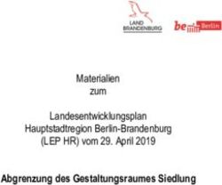 Abgrenzung des Gestaltungsraumes Siedlung - Materialien zum Landesentwicklungsplan Hauptstadtregion Berlin-Brandenburg (LEP HR) vom 29. April 2019 ...