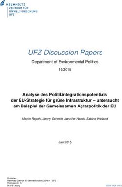 UFZ Discussion Papers - Department of Environmental Politics
