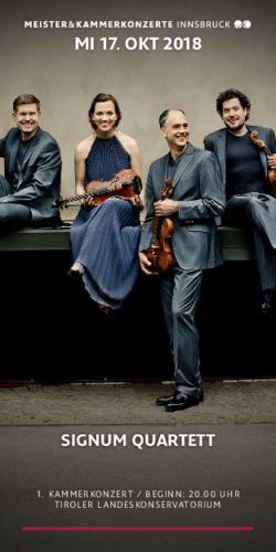 SIGNUM QUARTETT - MI 17. OKT 2018 - Meister & Kammerkonzerte Innsbruck