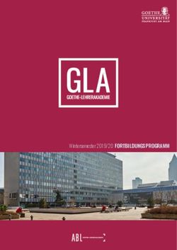 Wintersemester 2019/20 FORTBILDUNGSPROGRAMM