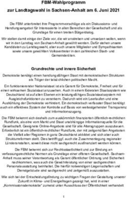 FBM-Wahlprogramm zur Landtagswahl in Sachsen-Anhalt am 6. Juni 2021