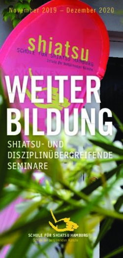WEITER BILDUNG SHIATSU- UND DISZIPLINÜBERGREIFENDE SEMINARE - November 2019 - Dezember 2020 - Schule für ...
